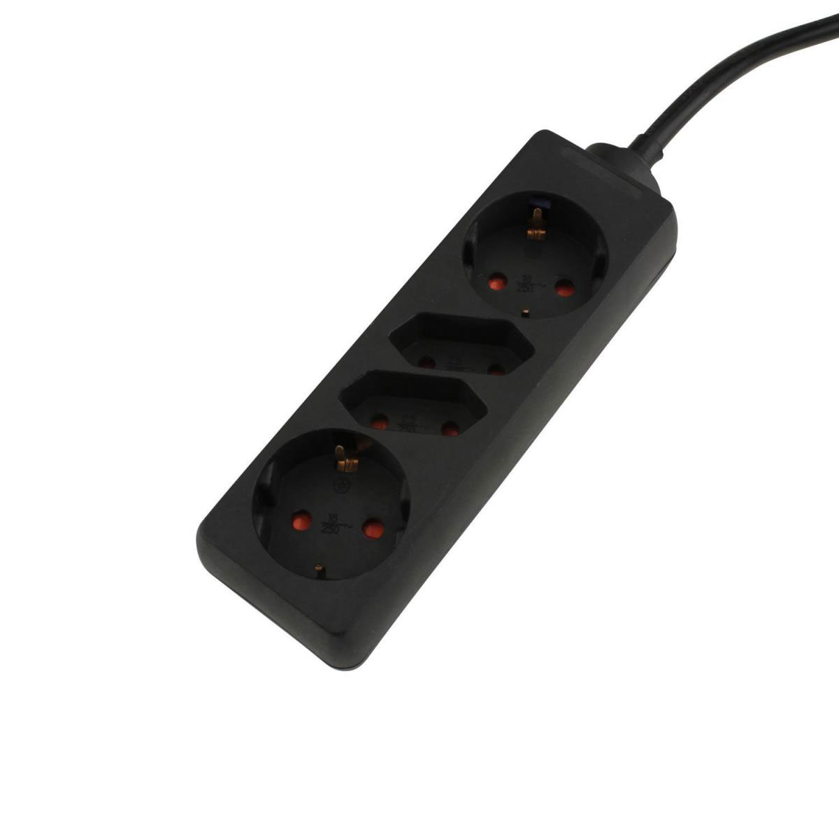 Steckdosenleiste 1,4 m 4-fach schwarz Steckdosenleiste 1,4 m 4-fach schwarz
