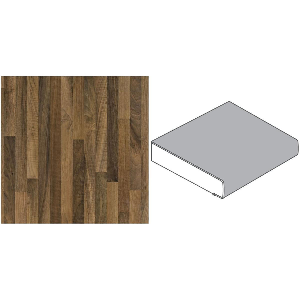 Getaelements Küchenarbeitsplatte nussbaum butcherblock hell 4100 x 600 x 39 mm