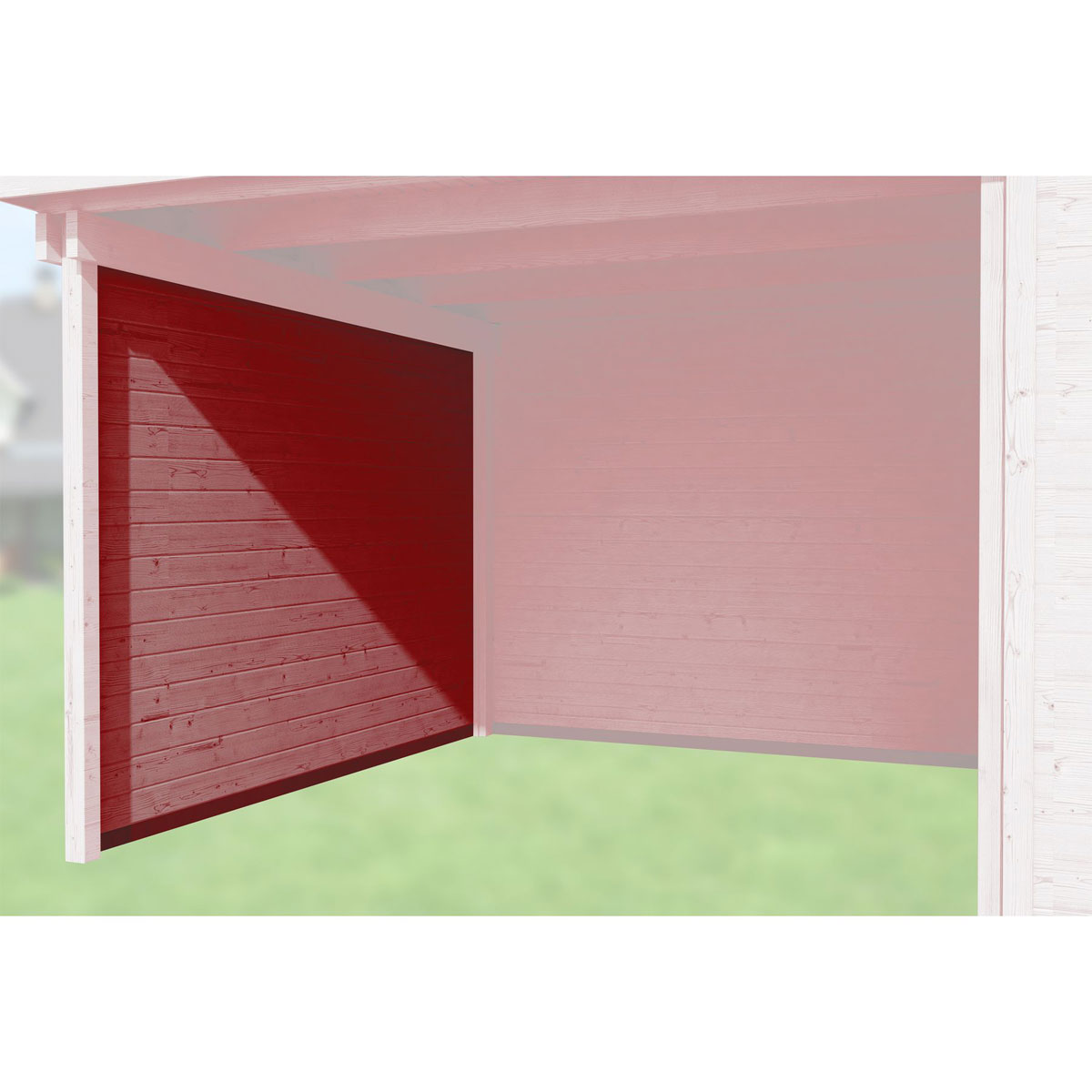 Weka Seitenwand für Gartenhaus 126/172 235 cm schwedenrot