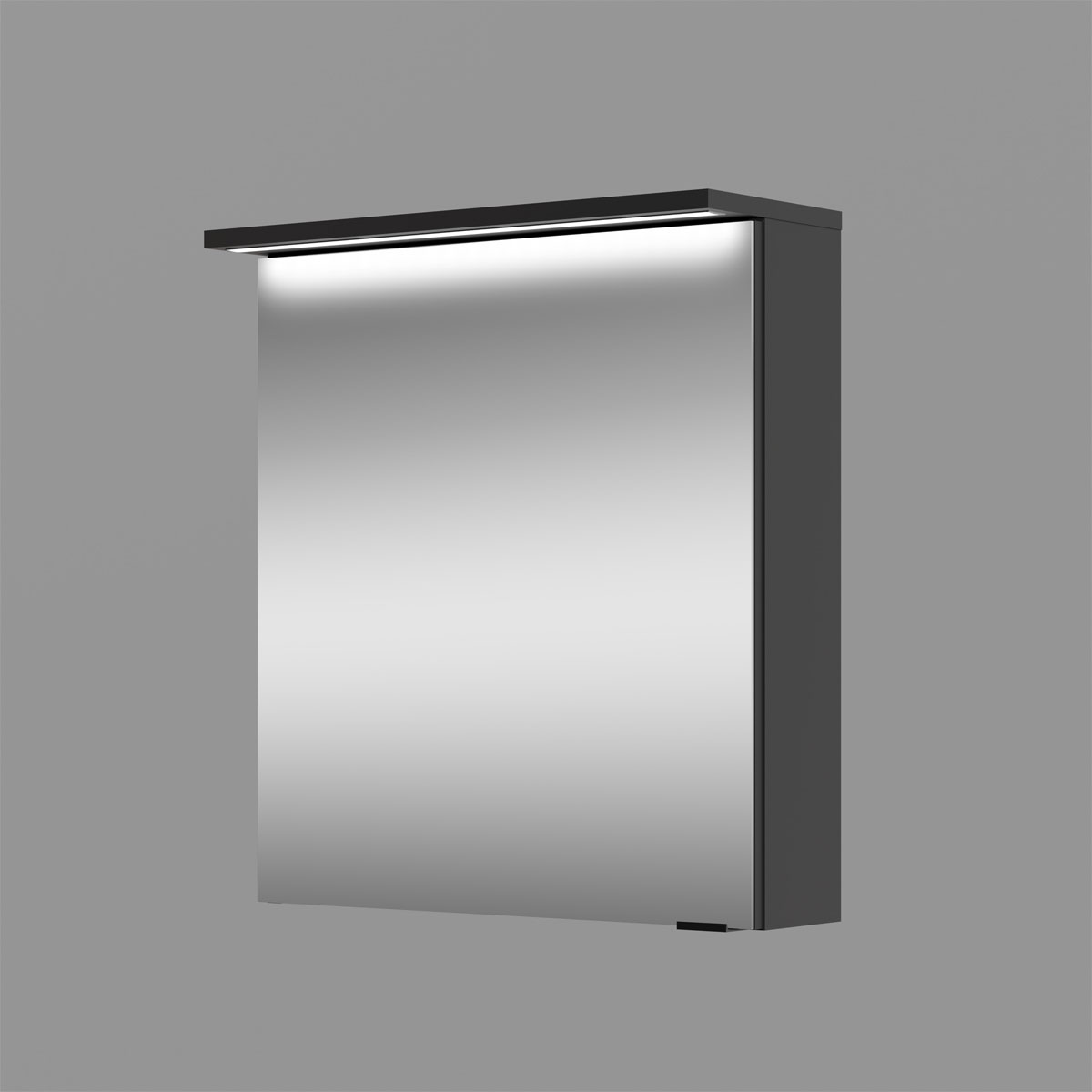 Spiegelschrank Mara, 55cm, 1 Tür, Soft-Close, LED-Kranzbeleuchtung Bild 2