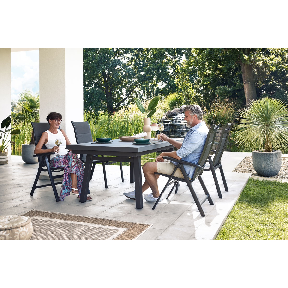 Haveson Gartentisch Taranto, ausziehbar200/260x100x76,5cm Bild 10