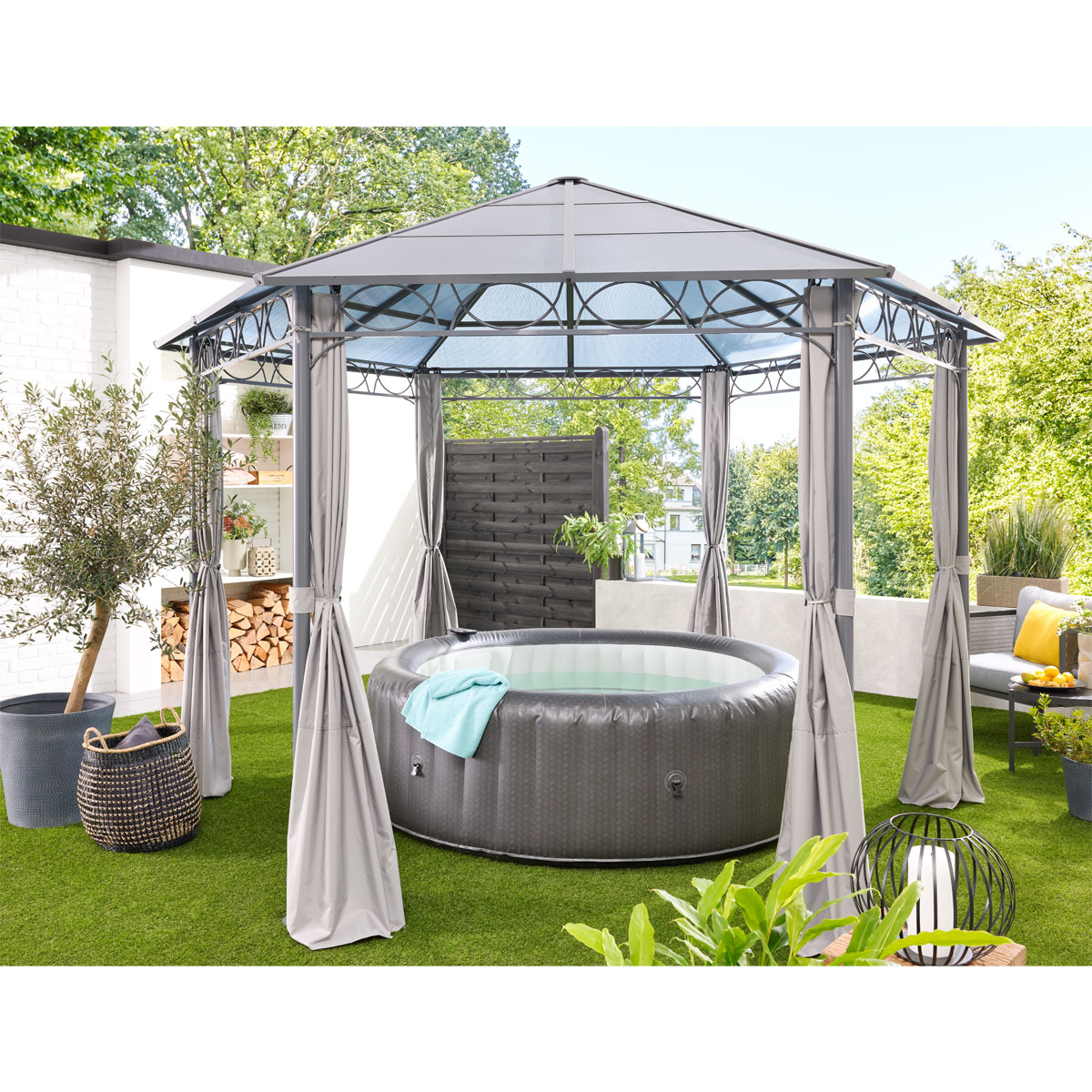 Haveson 6-Eck-Pavillon RÜGEN 200 x 210 x 200 cm Bild 4