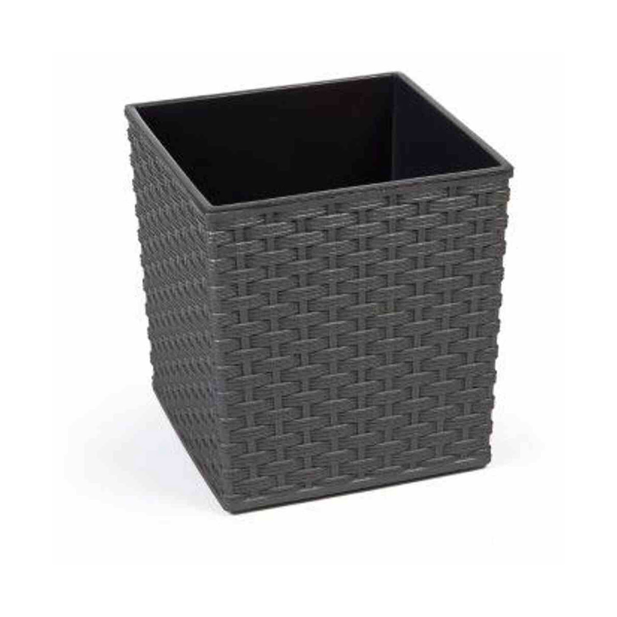 Siena Garden Pflanzgefäß Marle 30 x 30 x 31 cm graphit Rattanoptik