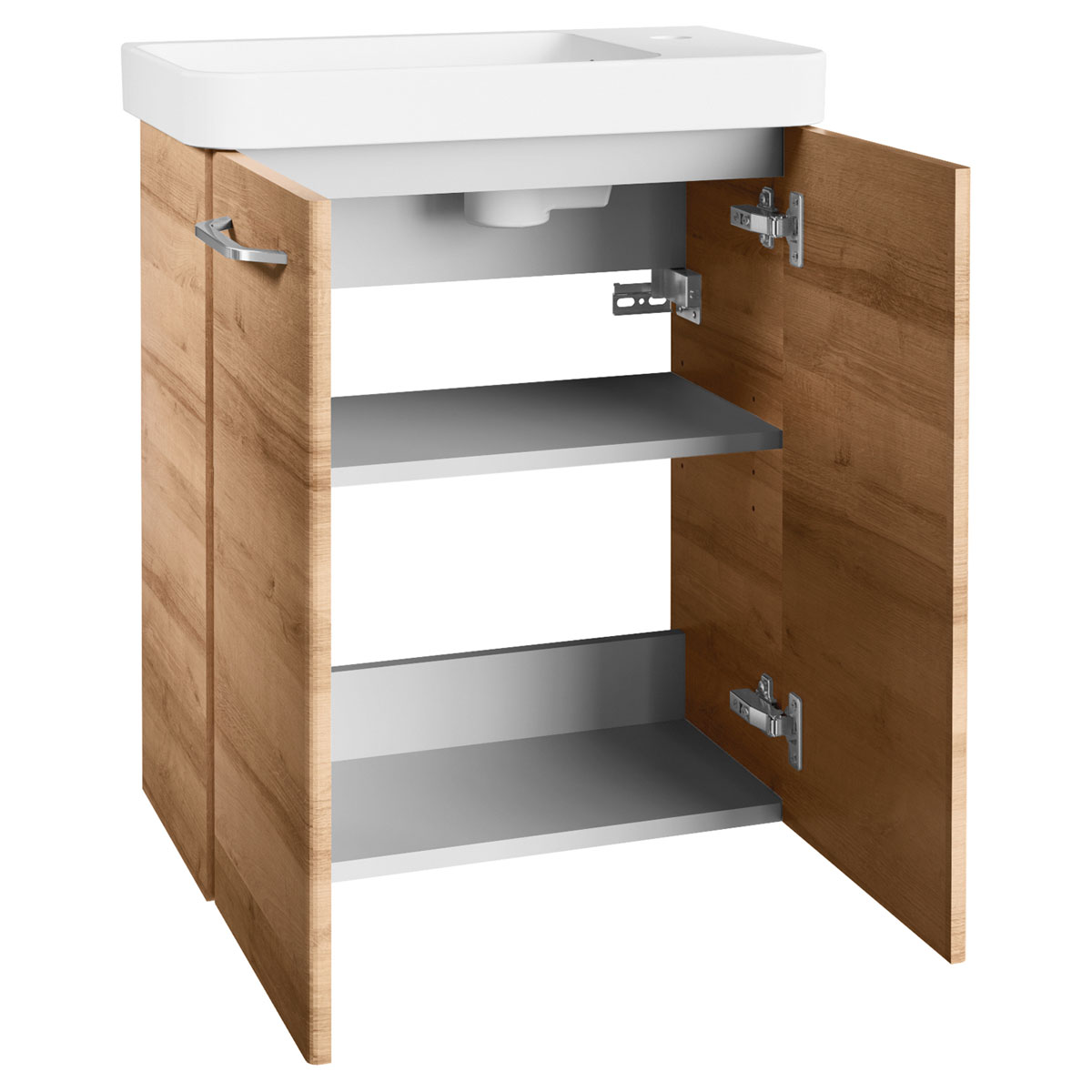 Fackelmann Keramik-Waschtisch 55,5 x 16 x 30 cm weiß Bild 6