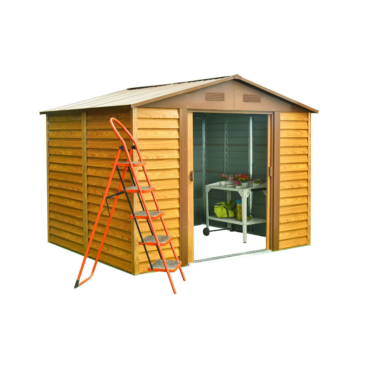 Pergart Gerätehaus Frankfurt II 8,2m² holzoptik Bild 3