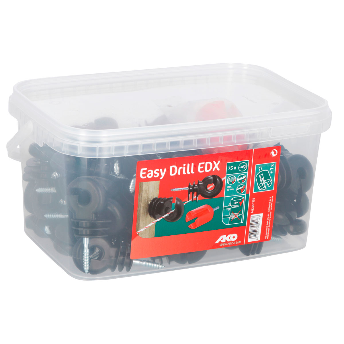 Ringisolator Easy Drill EDX schwarz 75 Stück