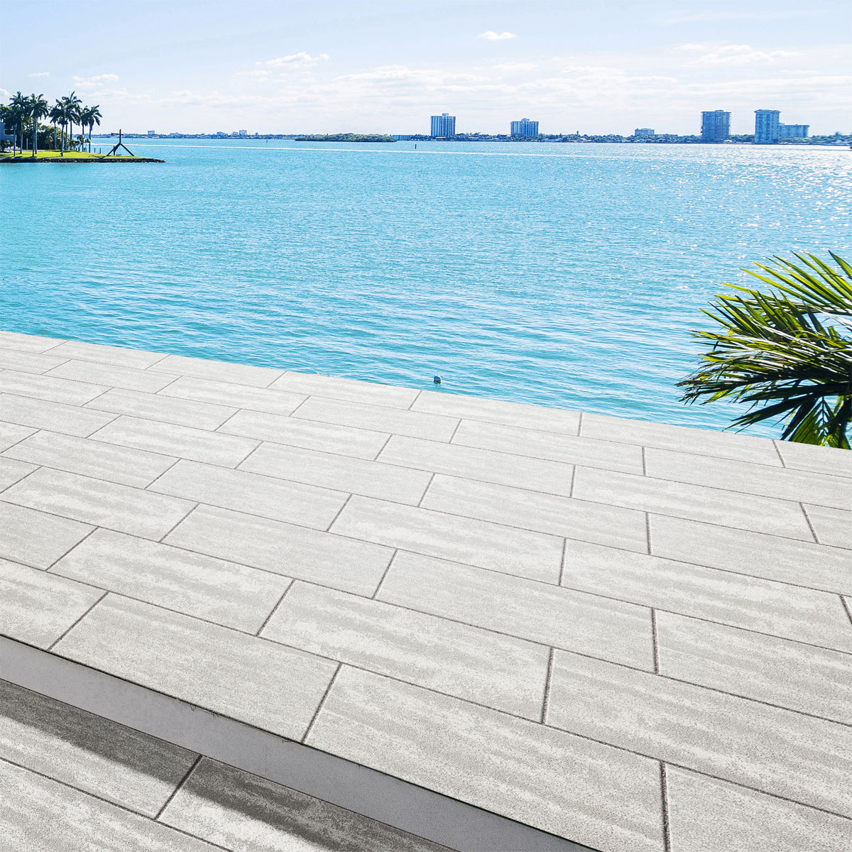 Terrassenplatte No 1 Bagattini Pietra Di Luna Grau-weiß meliert Bild 2