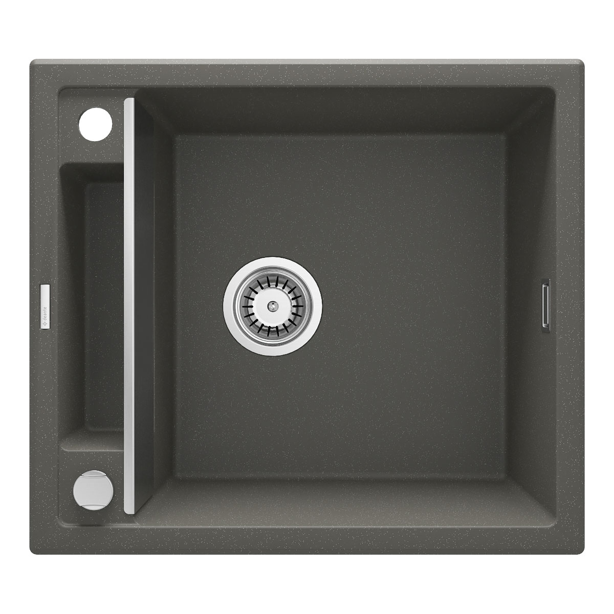 deante  1 Becken Granitspüle MAGNETIC ohne Abtropffläch anthrazit metallic