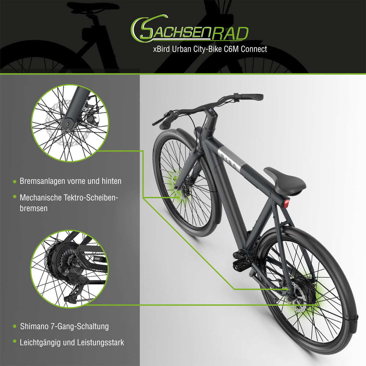 28 Zoll E-Bike City Fahrrad LS WAVE X-Tron SR2 SHIMANO STеPS E-5000 418Wh 5  GANG SHIMANO NEXUS INTER