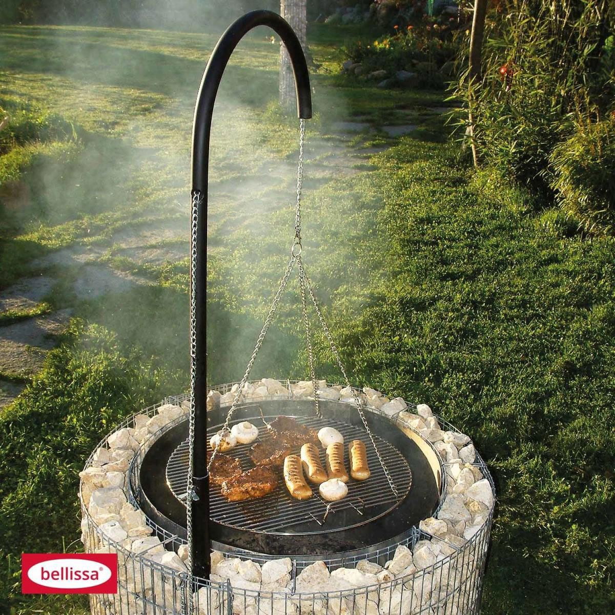 Garten-Feuerstelle mit Grill 92/72 x 40 cm Bild 2