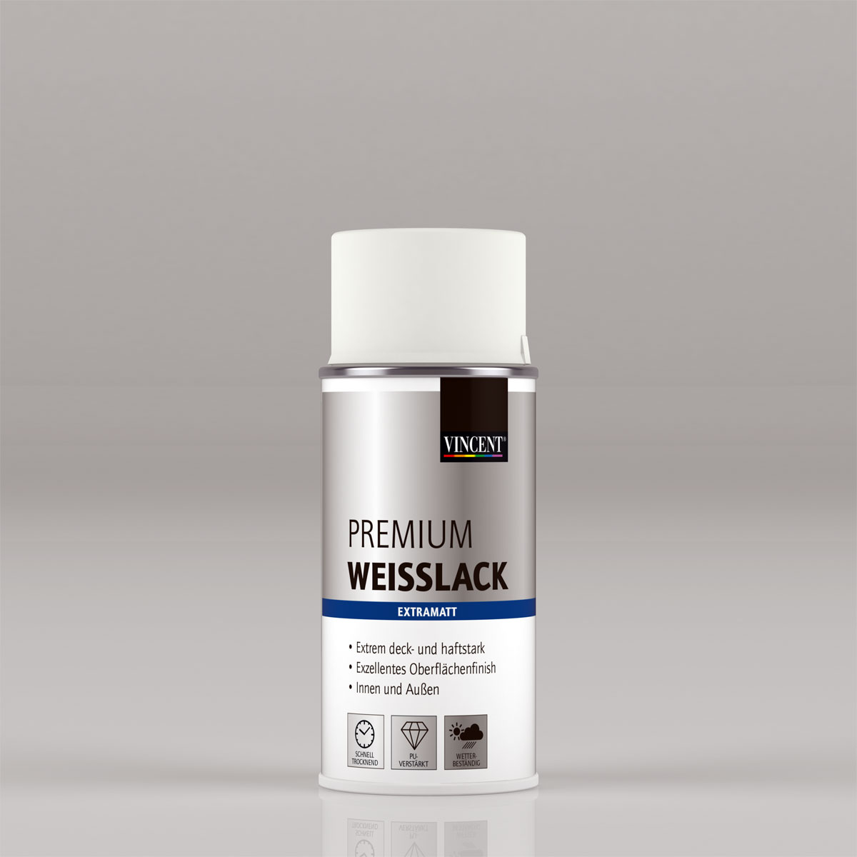 Vincent Premium Weißlack RAL 9003 signalweiß extramatt 150 ml Vincent Premium Weißlack RAL 9003 signalweiß extramatt 150 ml