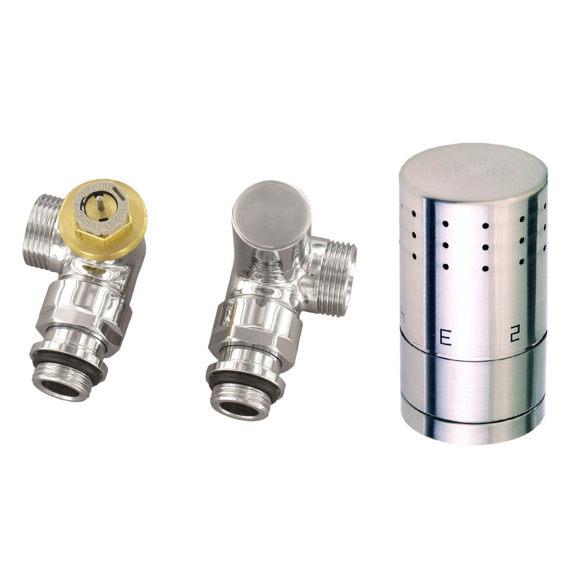 Ximax Heizkörper Zubehör Thermostatset Winkelform Typ SX Winkeleck 15 mm Chrom