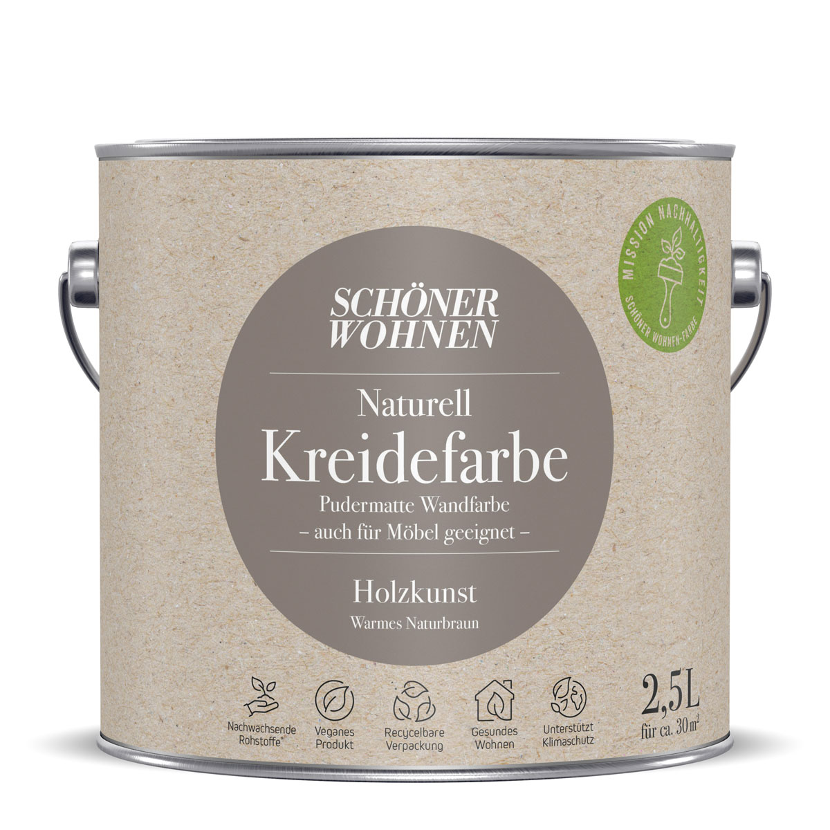 Schöner Wohnen Farbe Naturell Kreidefarbe 2,5 L Holzkunst