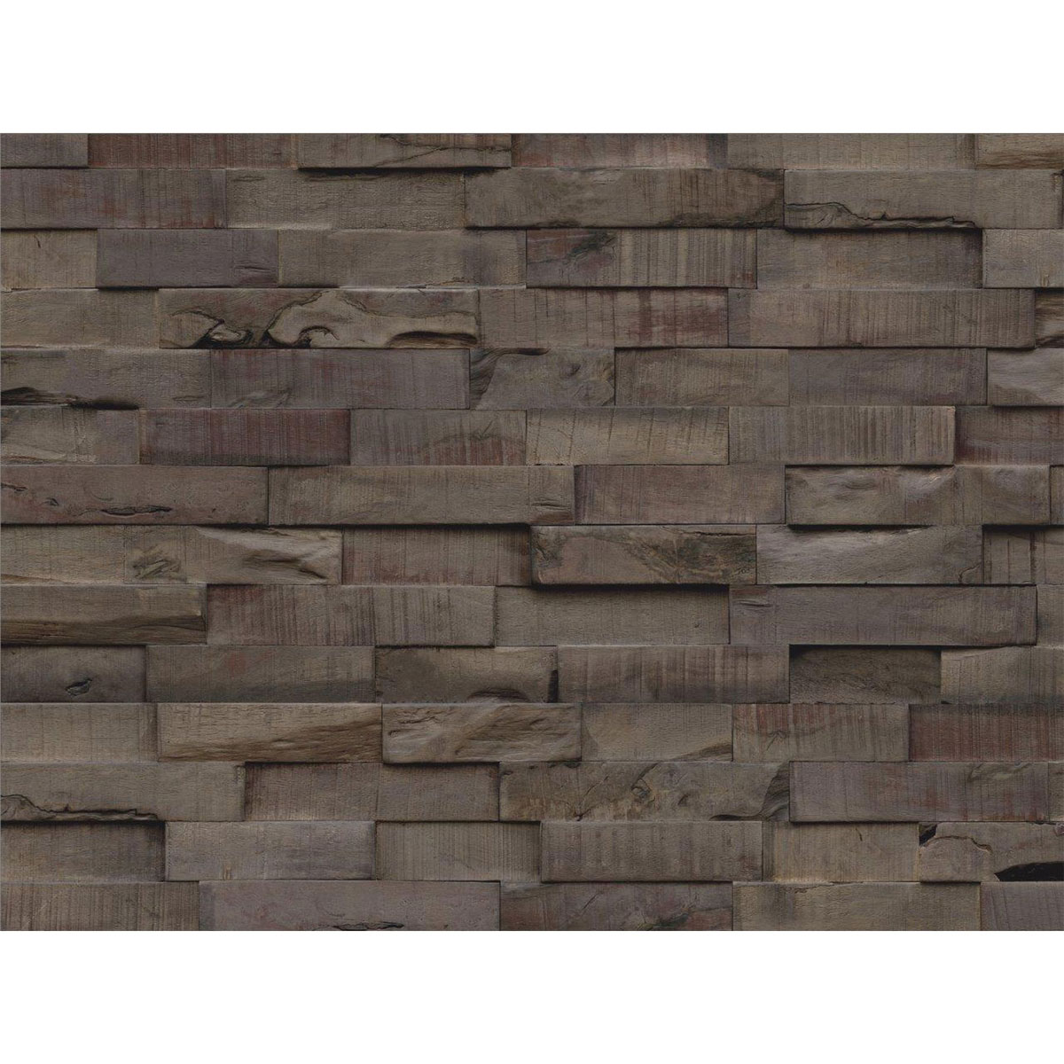 Indo Wandverkleidung Slimwood Hevea Charred 9er-Set