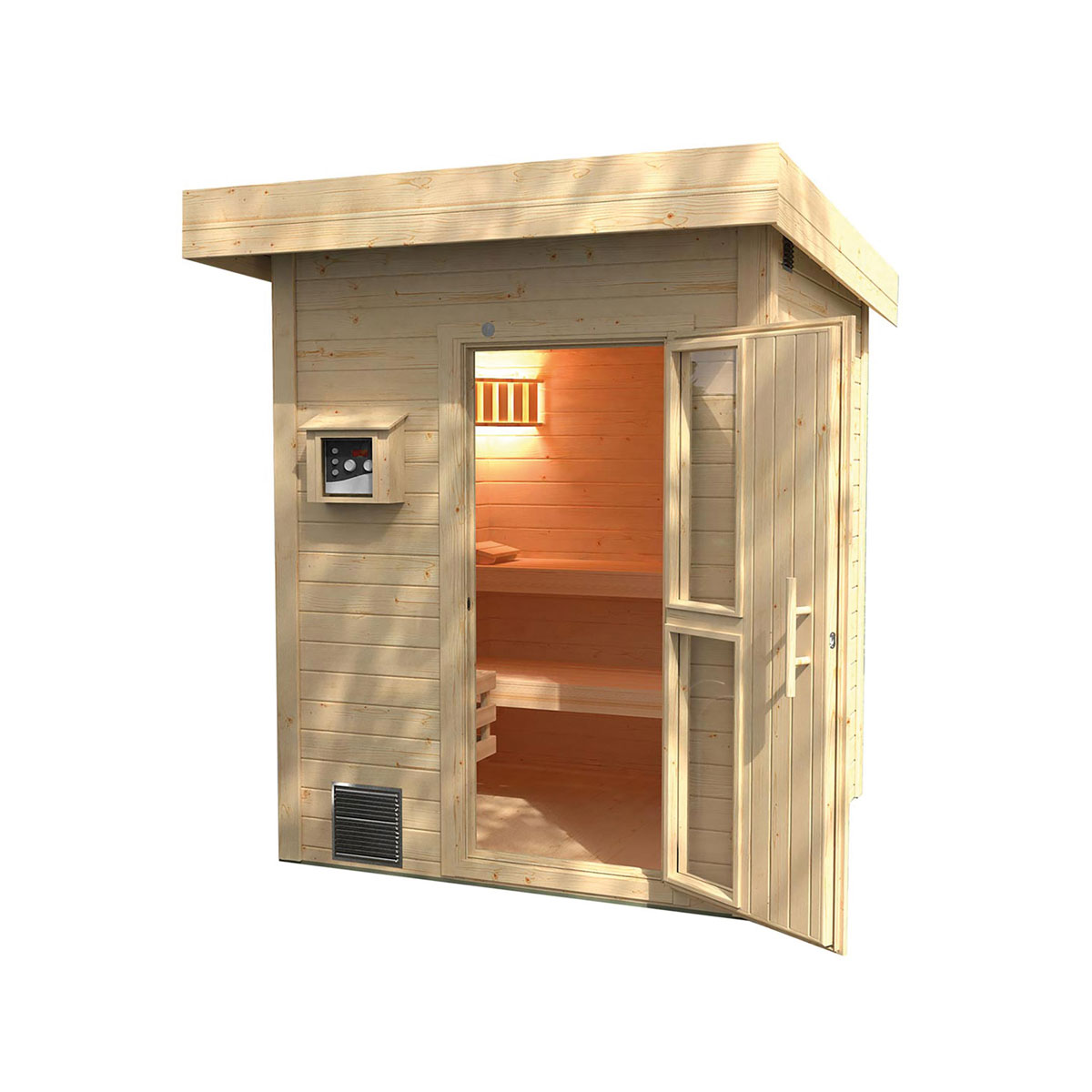 Weka  Premium Massivholz-Sauna Bergen Größe 3 Sparset 7,5 OS