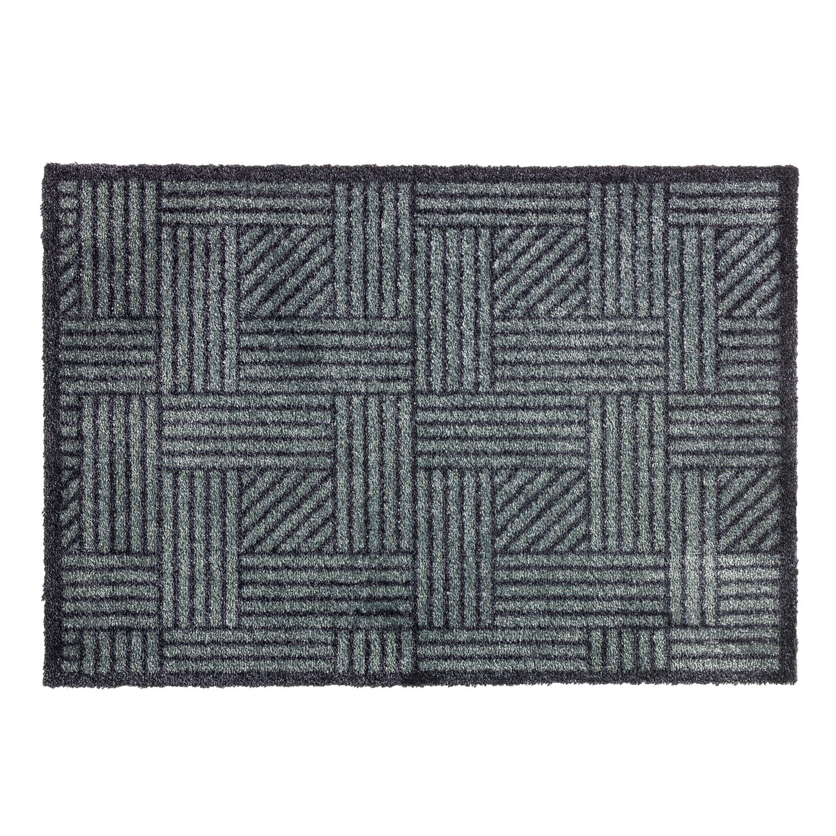 Schöner Wohnen Schmutzfangmatte „Manhattan“, Streifen-Gitter/grau-anthrazit, 50x70 cm
