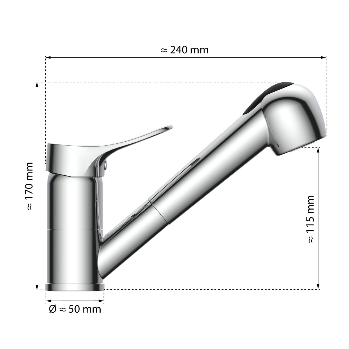 Eisl  Spültischarmatur „Verona“ chrom mit Geschirrbrause Bild 6