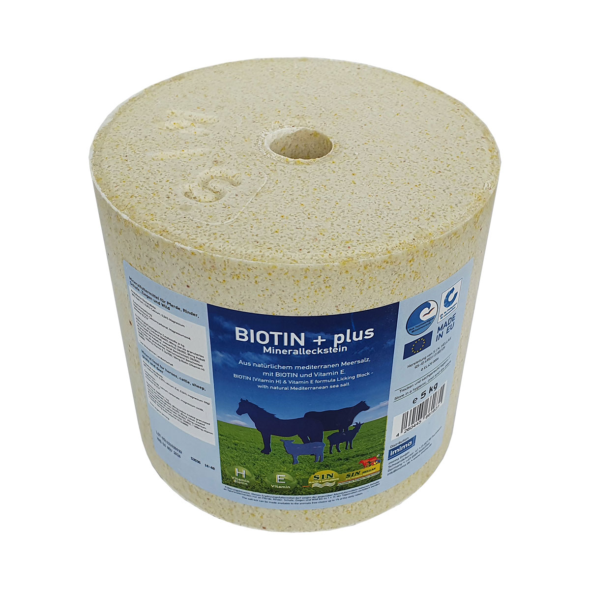 SIN Hellas BIOTIN und Plus 5 kg Mineralleckstein Bild 2