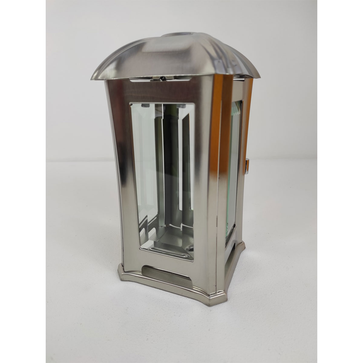 Grablampe Edelstahl mit Facettenglas matt Bild 1