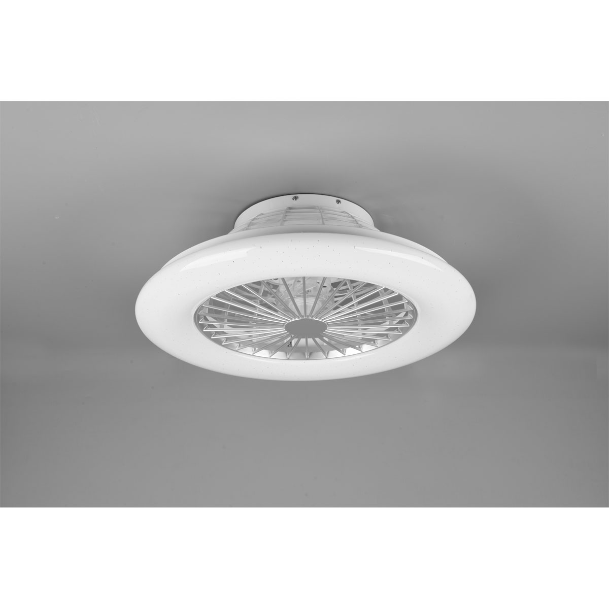 Reality LED-Deckenleuchte Stralsund mit Ventilator weiß