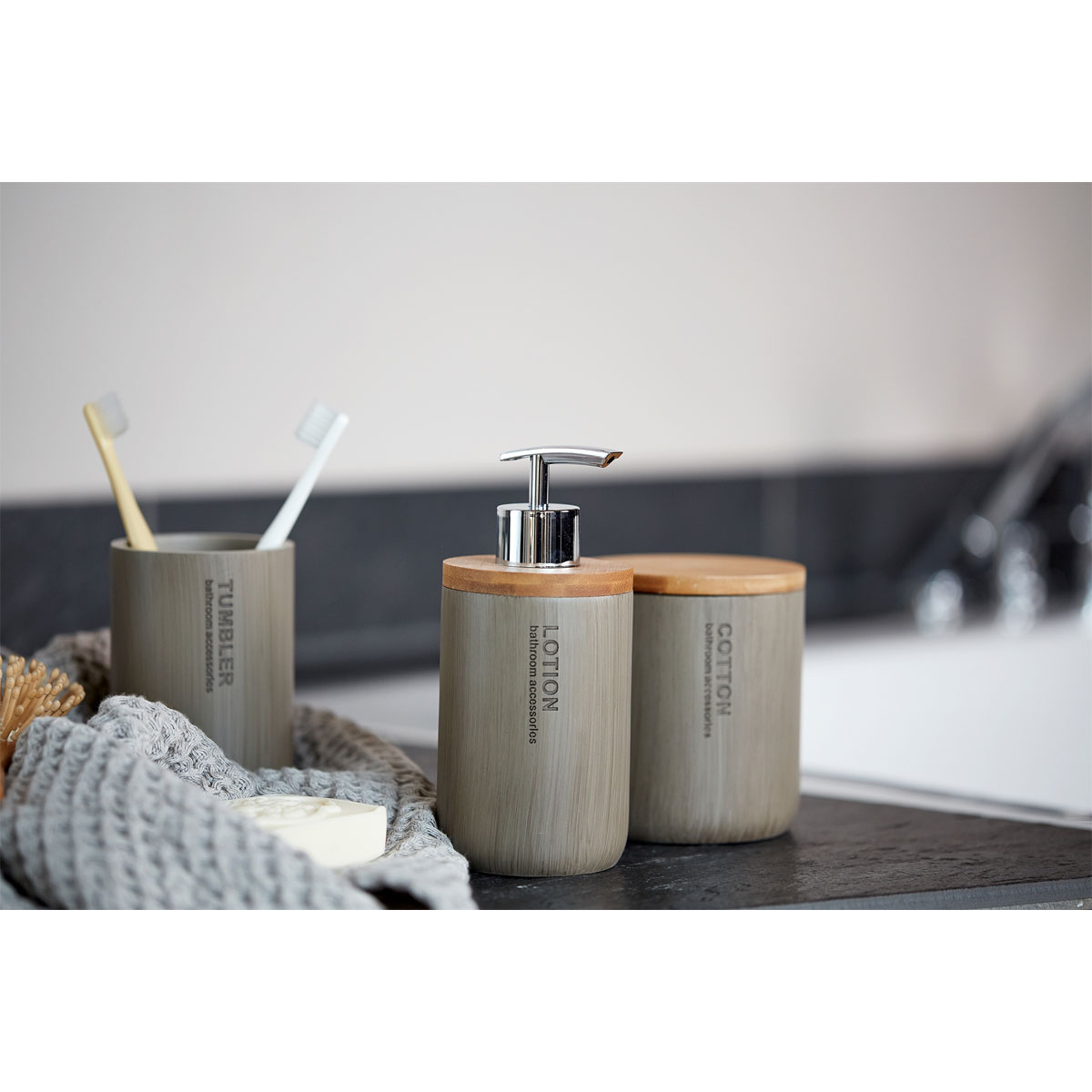 Wenko Seifenspender Palo taupe 310 ml Bild 3