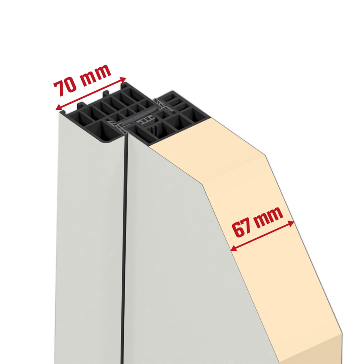 SplenDoor  Sicherheits-Nebeneingangstuer NS4 RC2 auf Maß, Weiss, Rechts Bild 9