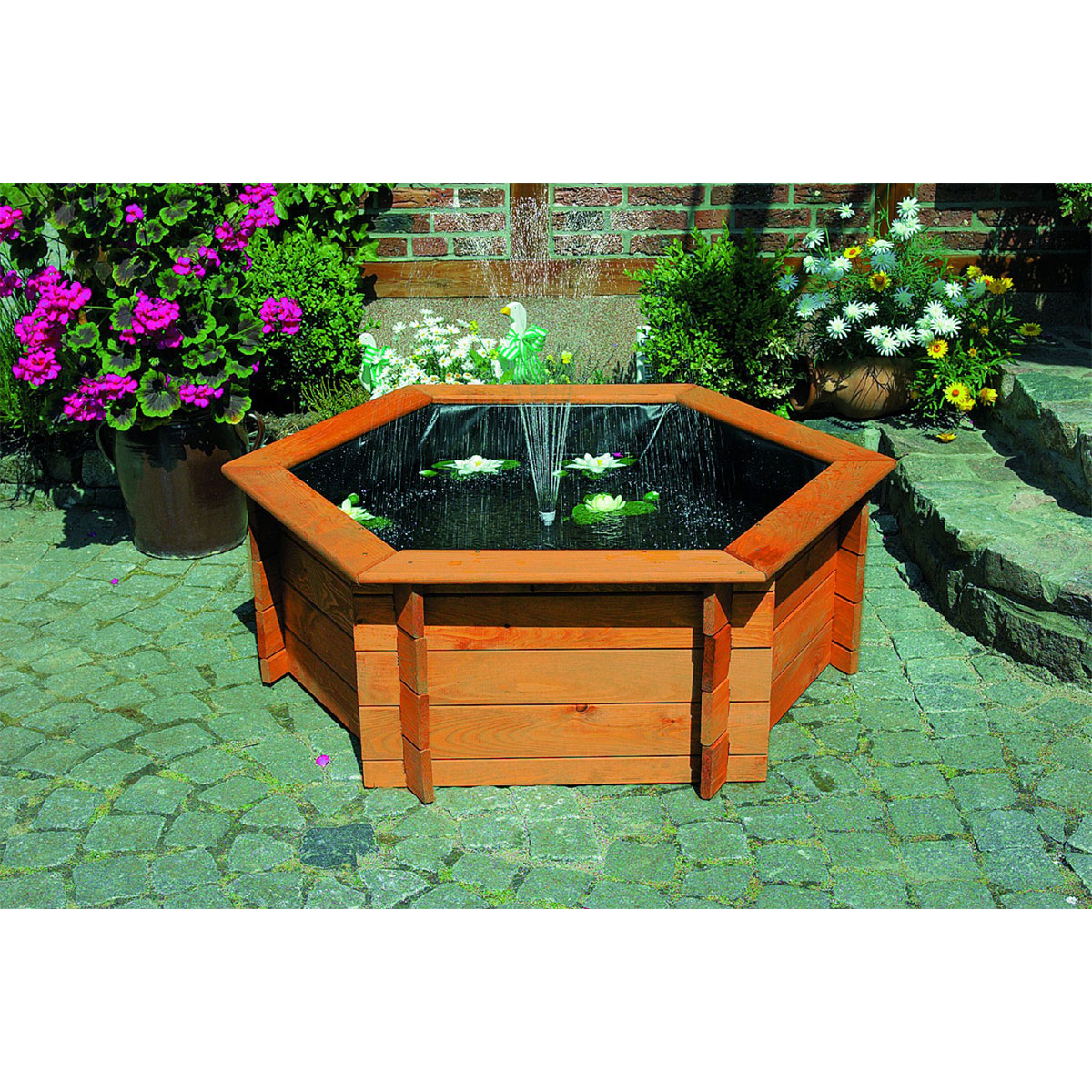 Promadino Sechseck-Hochteich 150 cm Bild 3