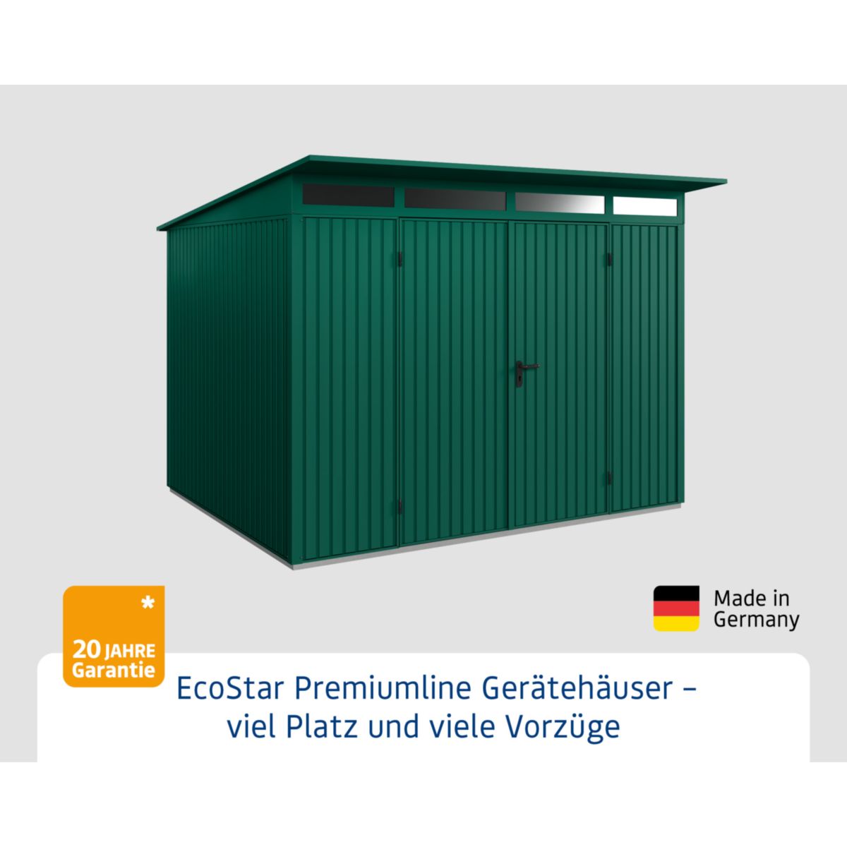 EcoStar  Gerätehaus Trend-PTyp 3RAL6005 2 flg Bild 2