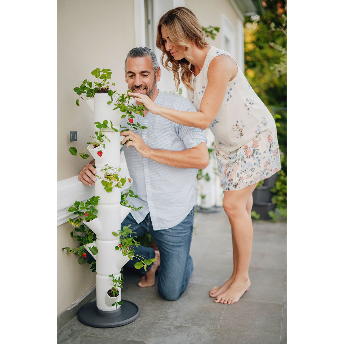 Erdbeerturm Sissi Strawberry Classic weiß Bild 3