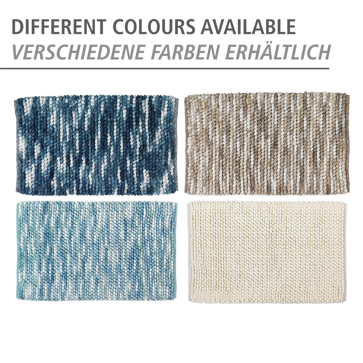 Wenko  Badteppich Urdu Aqua 60 x 90 cm Mit Melagne-Effekt Bild 5