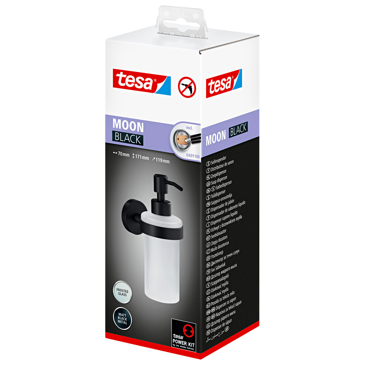 Tesa Wandseifenspender Moon mattschwarz Bild 3