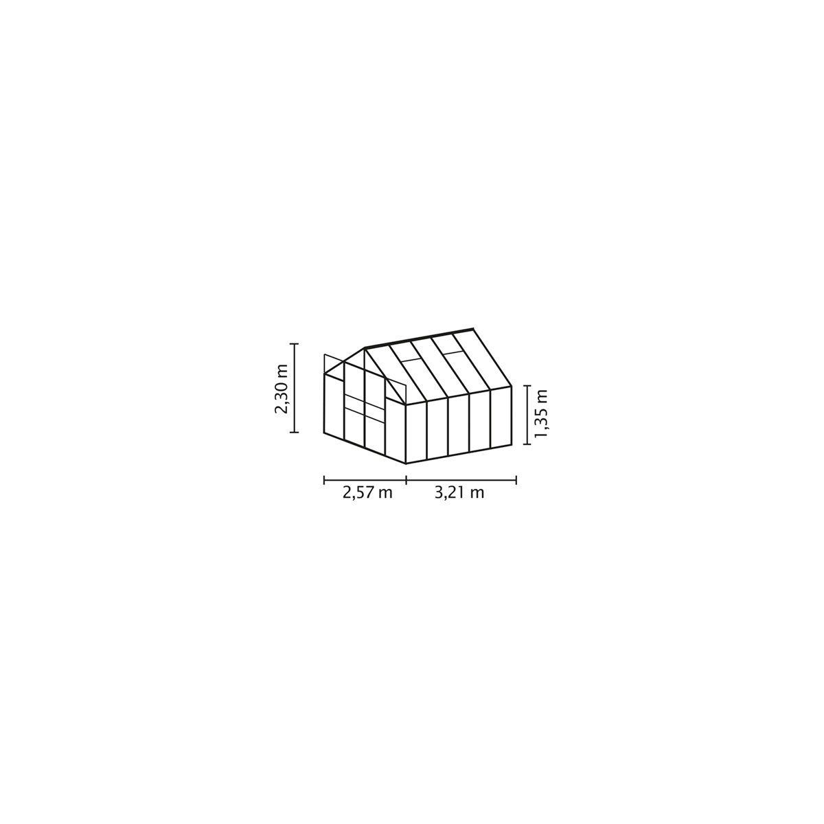 Vitavia Gewächshaus Mars 8300 8,3m² 3 mm Einscheibensicherheitsglas silber Bild 2