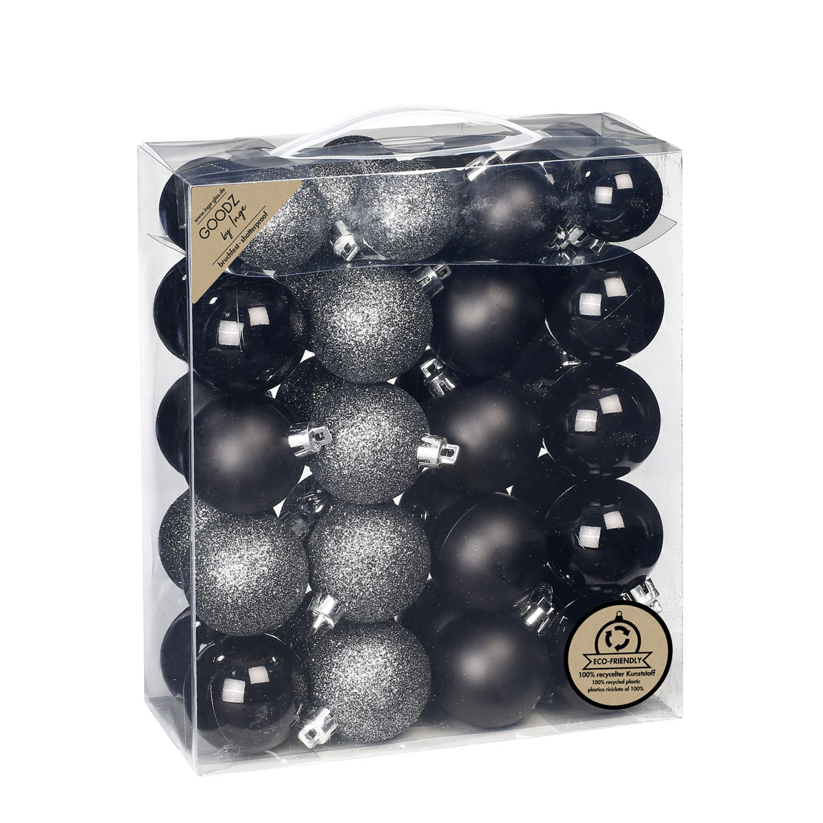 Kugelsortiment 4 und 5 cm Kunststoff 44 Stk Schwarz-Mix Bild 2