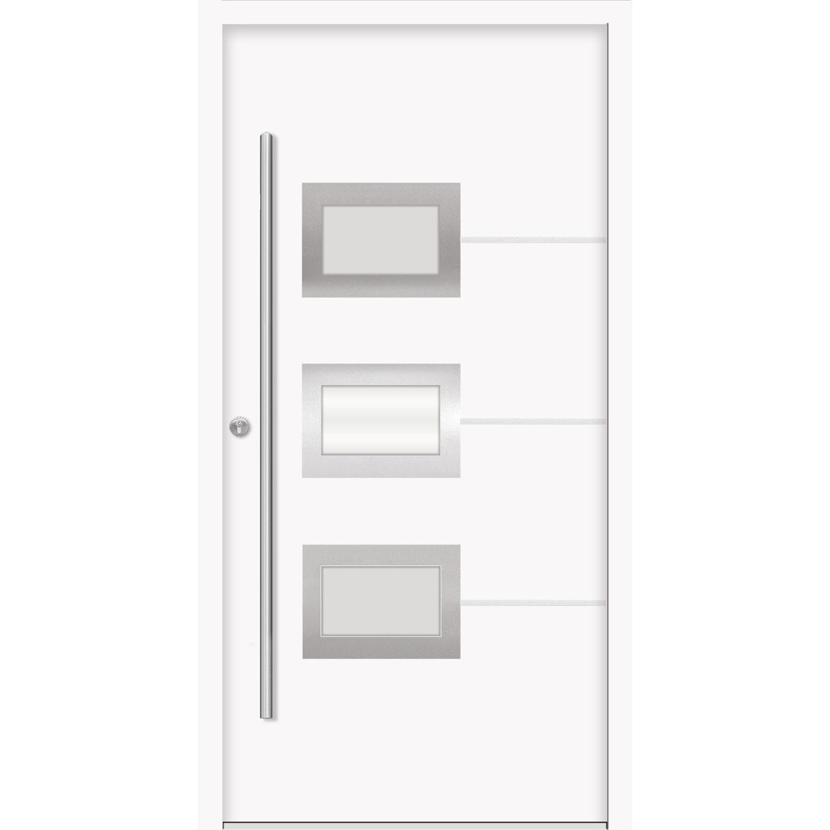 SplenDoor Premium-Haustür Passivedoor Bergen energiesparend weiss 110 x 210 cm links