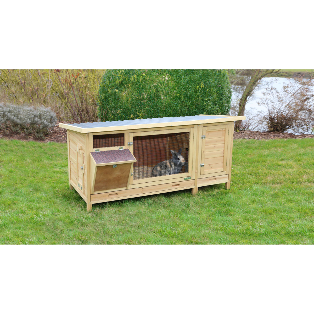 Kleintierstall Vario XXL mit Heuraufe 155 x 76 x 80 cm Bild 3