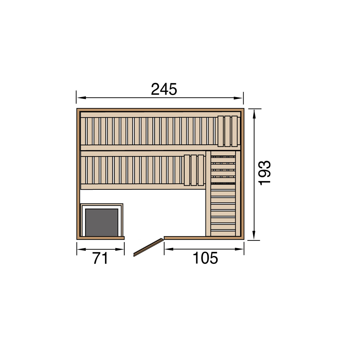 Weka  Premium Massivholz-Elementsauna Kemi Größe 4 Sparset 7,5 kW OS Bild 3
