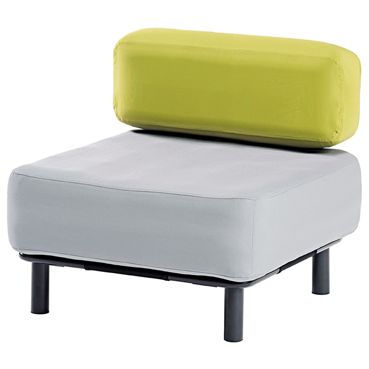 ONE BAR Mobiles Mittelmodul hellgrau/grün aufblasbar Bild 1