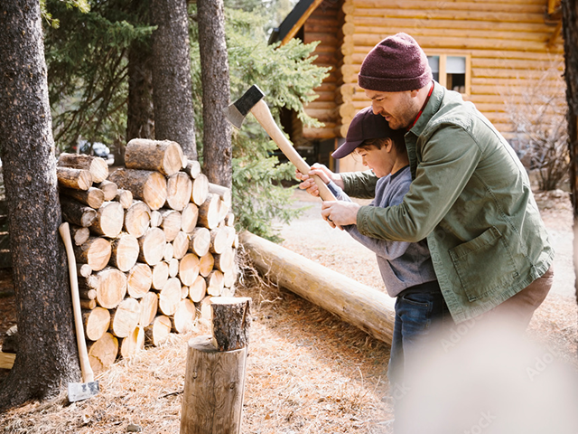 Brennholz_spalten_lagern