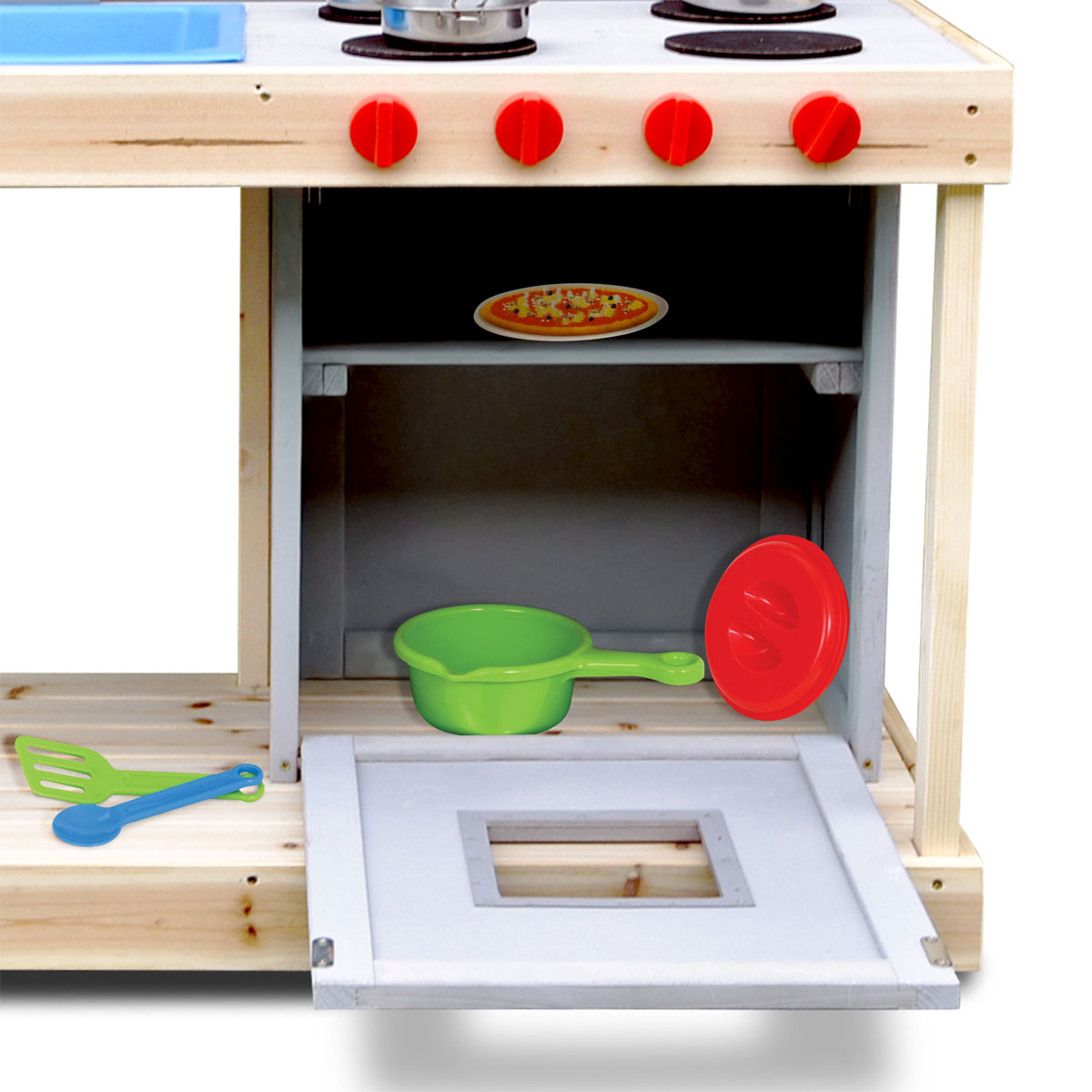 Coemo Spielküche Noah Outdoor Matschküche mit Kreidetafel Bild 2