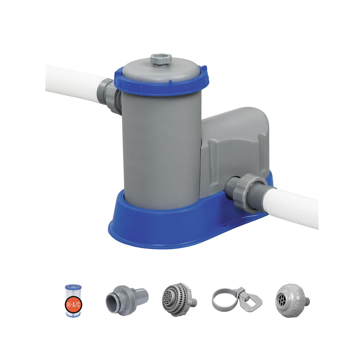 Intex Prism Frame Pool Rund 610x132cm - Mit Filterpumpe, Leiter & Planen