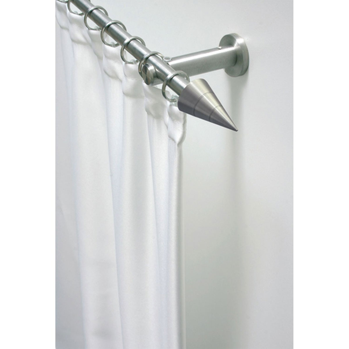 Gardinia Gardinenstange Kegel Durchmesser 20 mm 160 cm Edelstahl-optik Bild 3