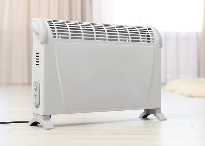 Heizer in einem Raum aufgestellt  