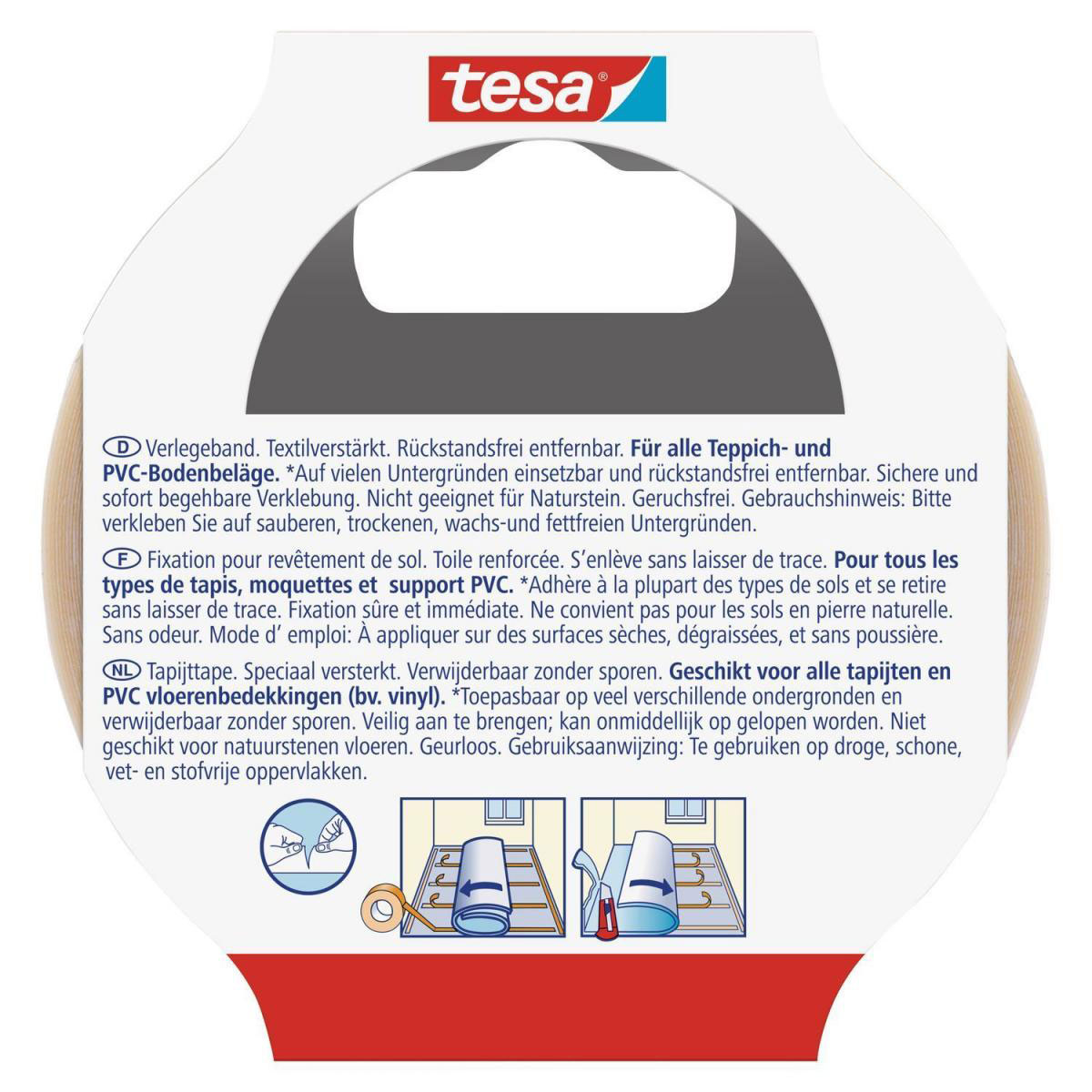 Tesa Verlegeband ohne Rückstände 5 m Bild 3