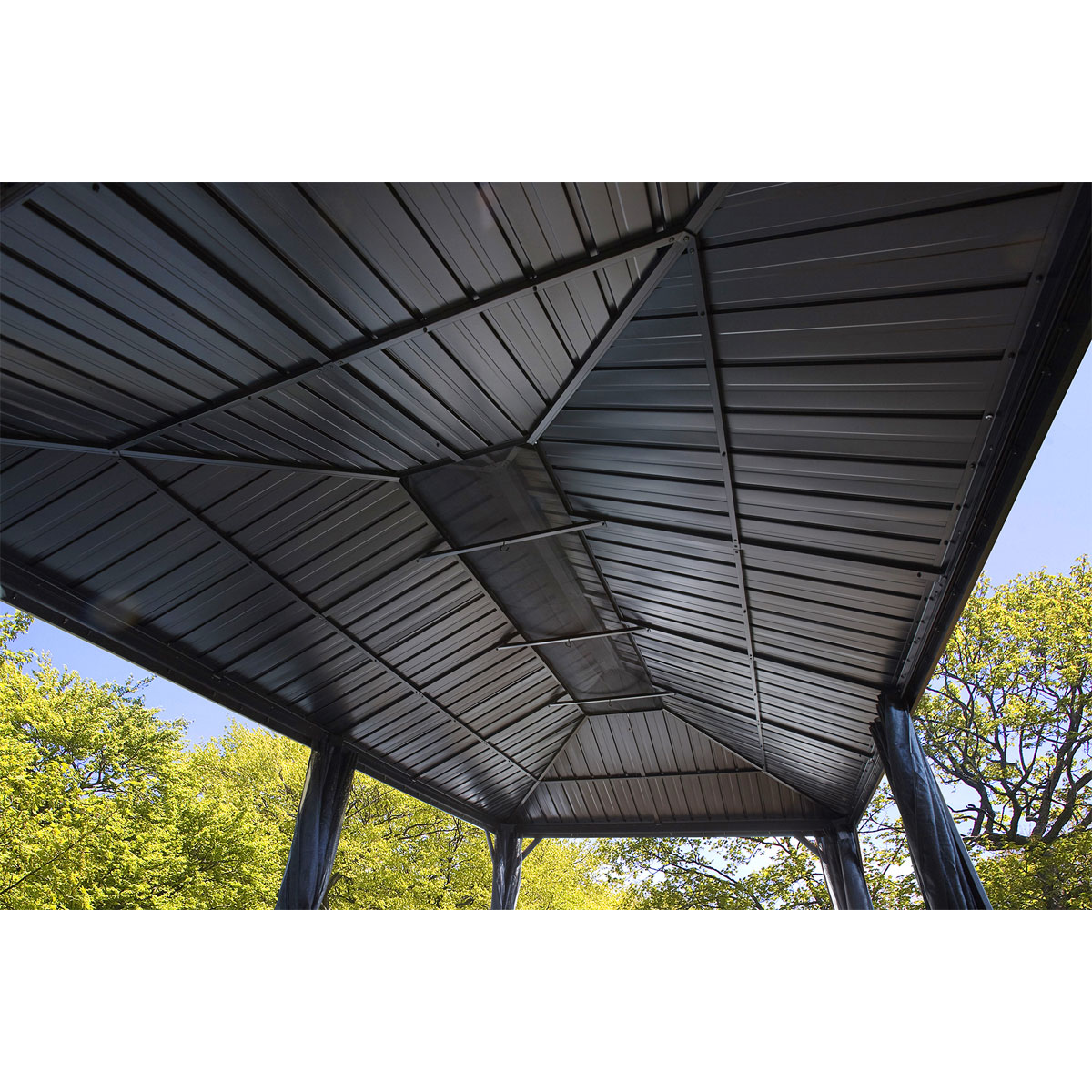 Sojag Pavillon Messina 1220 inkl. Moskitonetz 363x598x307,1cm Anthrazit Bild 9