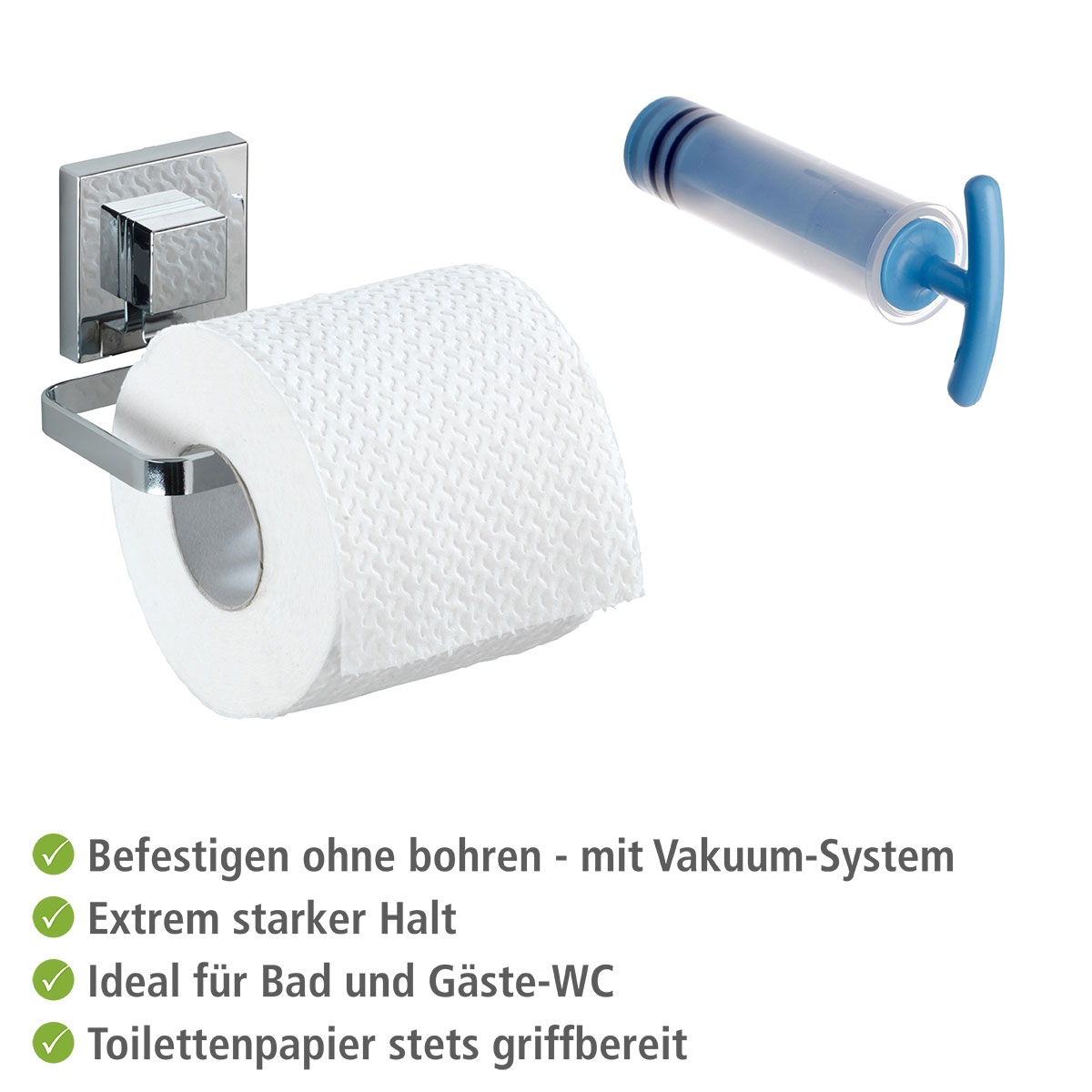 Wenko Vacuum-Loc Toilettenpapierhalter Quadro Bild 4