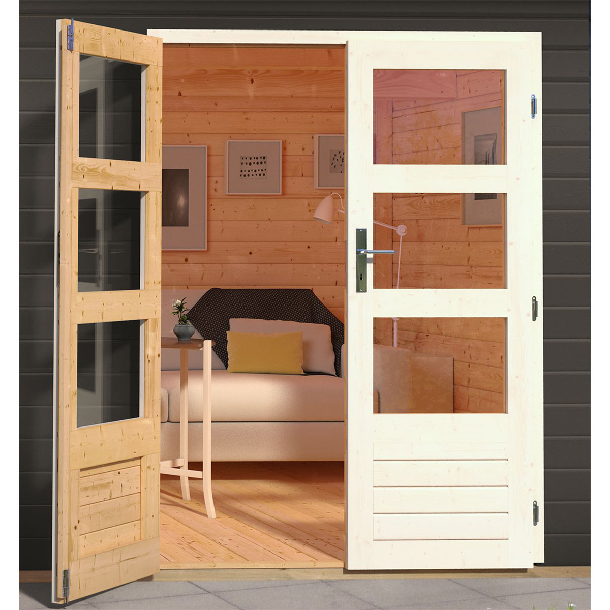 Karibu Gartenhaus Northeim 4 terragrau Bild 4