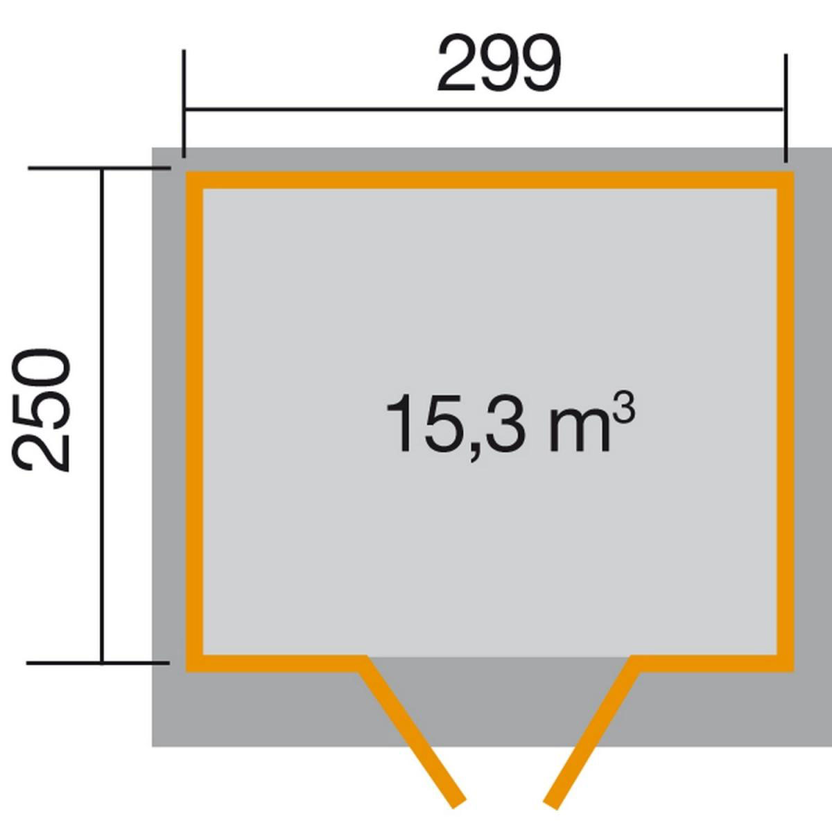 Weka Gartenhaus 325 323 x 293 x 223 cm Bild 3