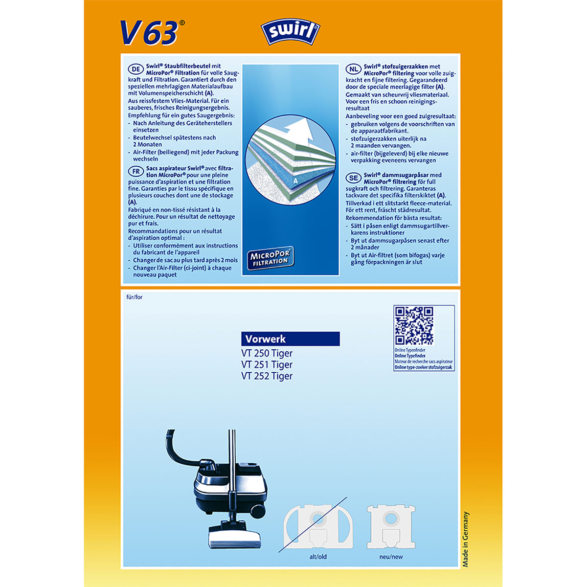 Staubsauger-Beutel V 63 Classic Bild 2