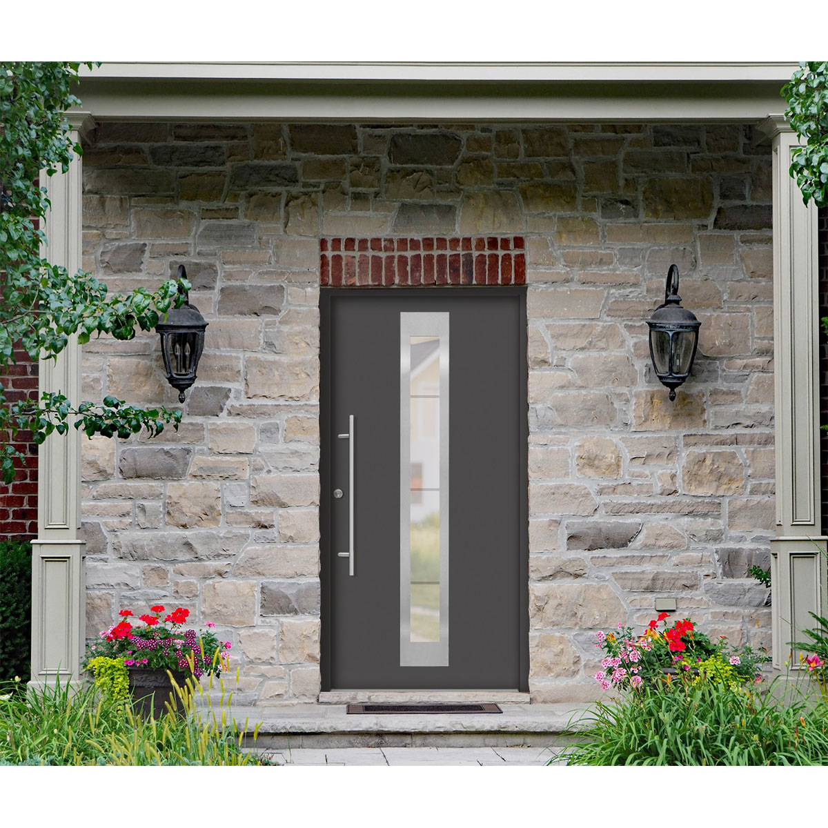 SplenDoor  Premium-Haustür Passivedoor Malmo energiesparend anthrazit 110 x 210 cm links Bild 2