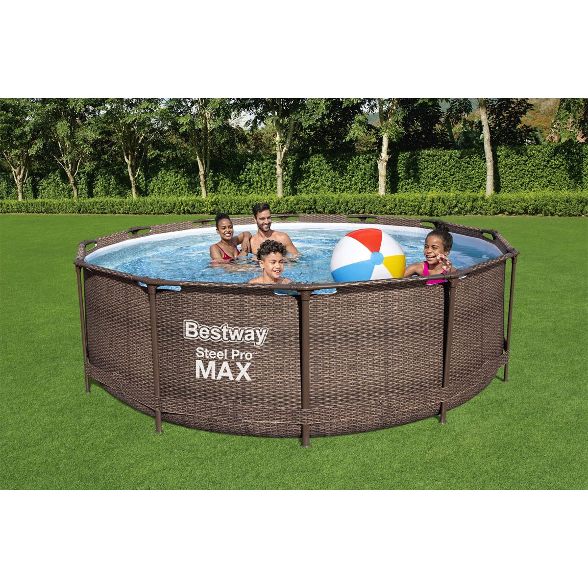 Bestway Frame Pool Komplett-Set mit Filterpumpe und Sicherheitsleit Bild 12